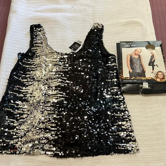 Esmara Tops Esmara By Heidi Klum Letswow Sequined Sleeveless